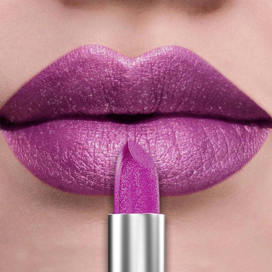 21-Color Glitter Metallic Lipstick Bold Long-Lasting – BeautyByOla