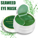 BeautyByOla – 60pcs Seaweed Hyaluronic Acid Eye Mask, Collagen Eye Patches for Dark Circles & Facial Care