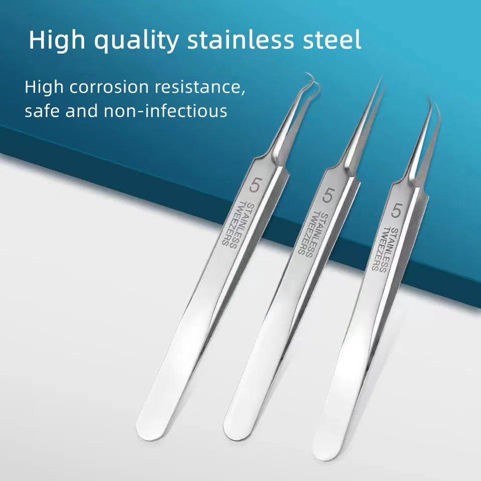 German No.5 Blackhead Remover Tweezers Ultra-Fine Acne Tool – BeautyByOla