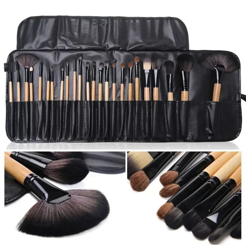 BeautyByOla – Makeup Brush Set with Free Gift Bag & Sponge, Cosmetic Brushes for Eyebrow, Foundation & Eyeshadow