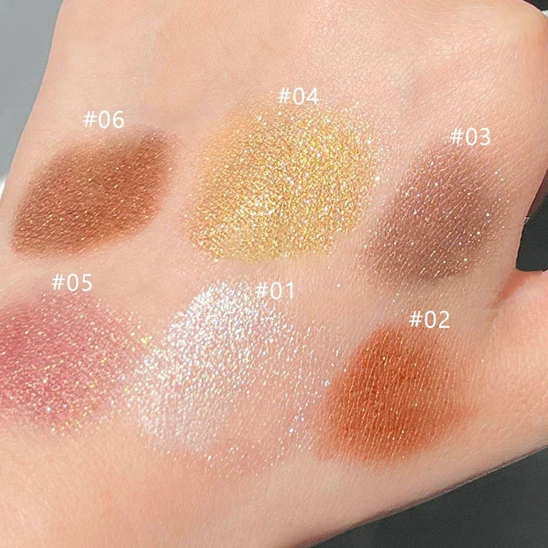 6-Color Double-Ended Eyeshadow Stick Matte & Glitter – BeautyByOla