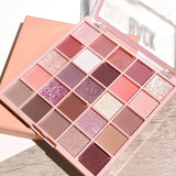 25-Color Eyeshadow Palette Sparkling Powder Pearl Orange Brown – BeautyByOla