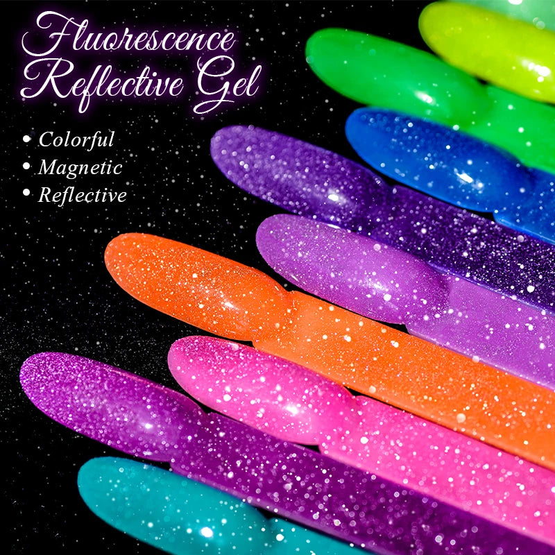 MEET ACROSS 7ml Pink Reflective Gel Nail Polish UV LED – BeautyByOla