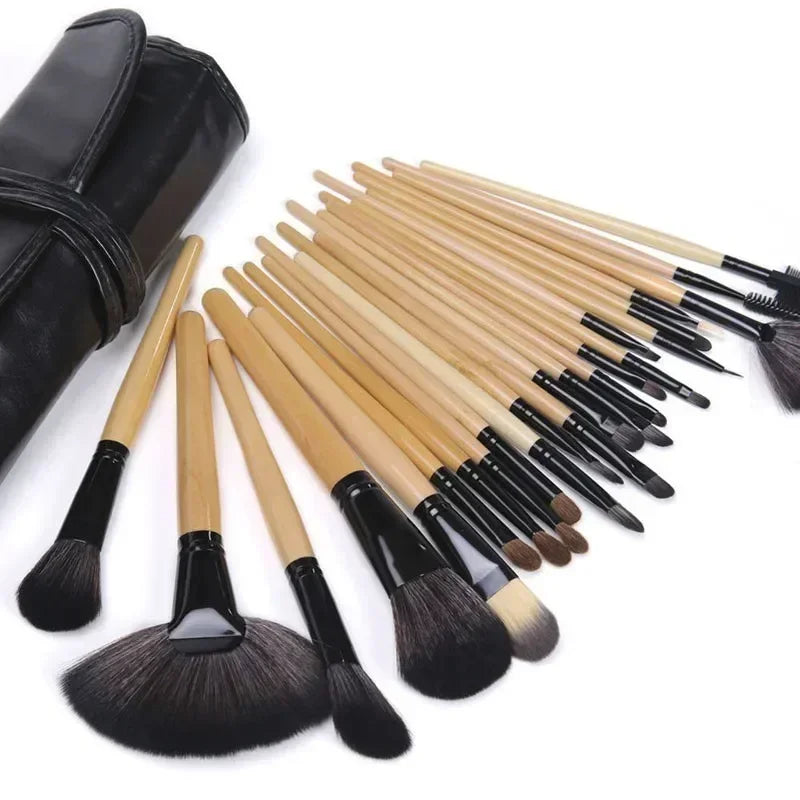 BeautyByOla – Makeup Brush Set with Free Gift Bag & Sponge, Cosmetic Brushes for Eyebrow, Foundation & Eyeshadow