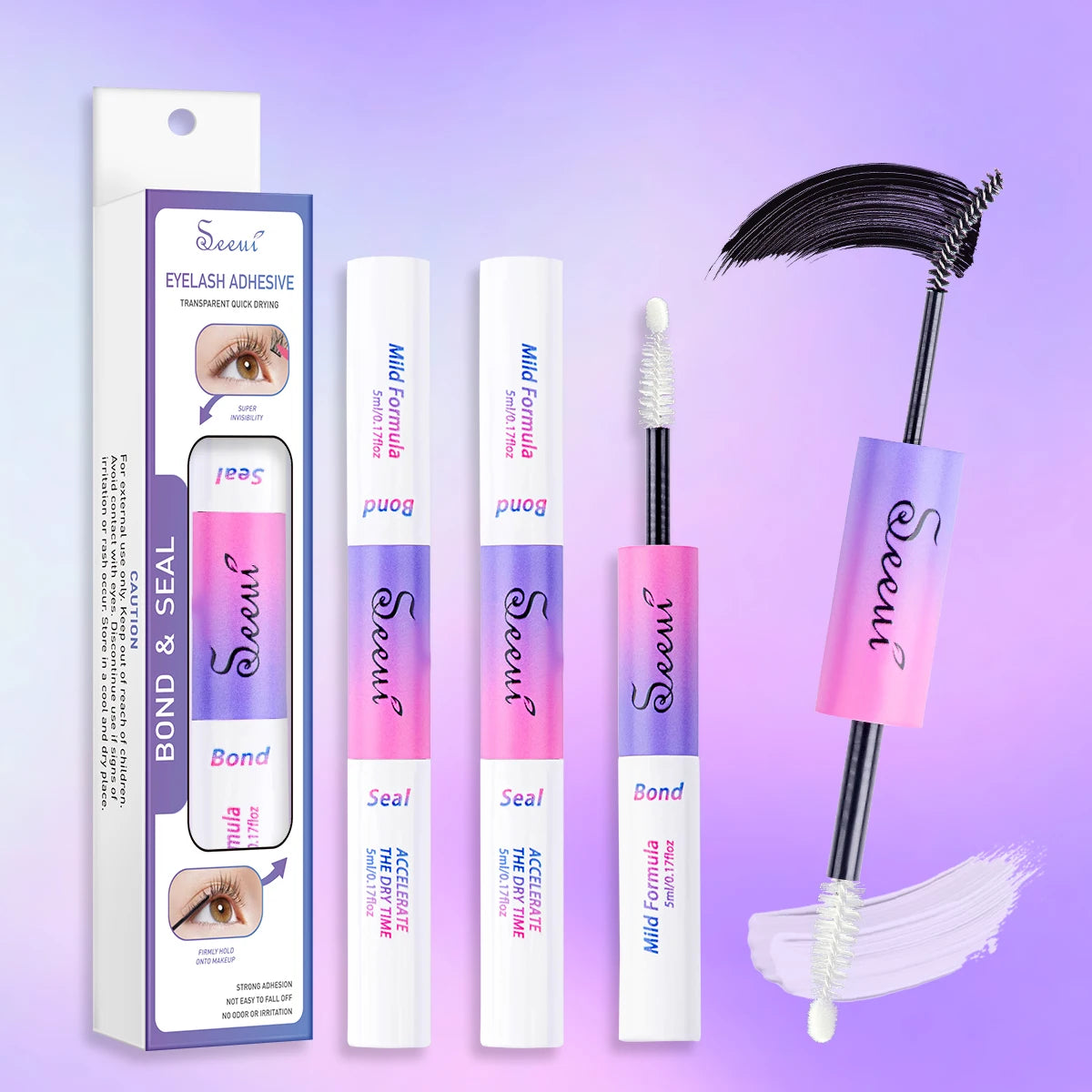 Eyelash Glue & Seal for Clusters Strong Lasting Extension – BeautyByOla
