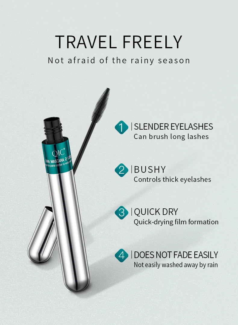 Double 2-in-1 Silk Fiber Mascara Waterproof Lengthening – BeautyByOla