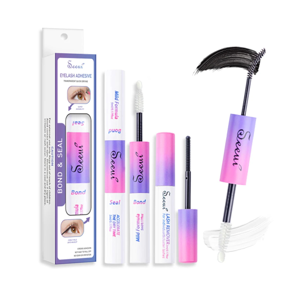 Eyelash Glue & Seal for Clusters Strong Lasting Extension – BeautyByOla