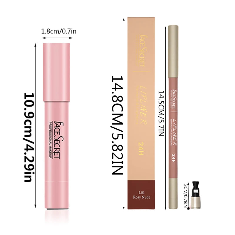 Matte Lip Liner & Lipstick Set Waterproof Long-Lasting – BeautyByOla