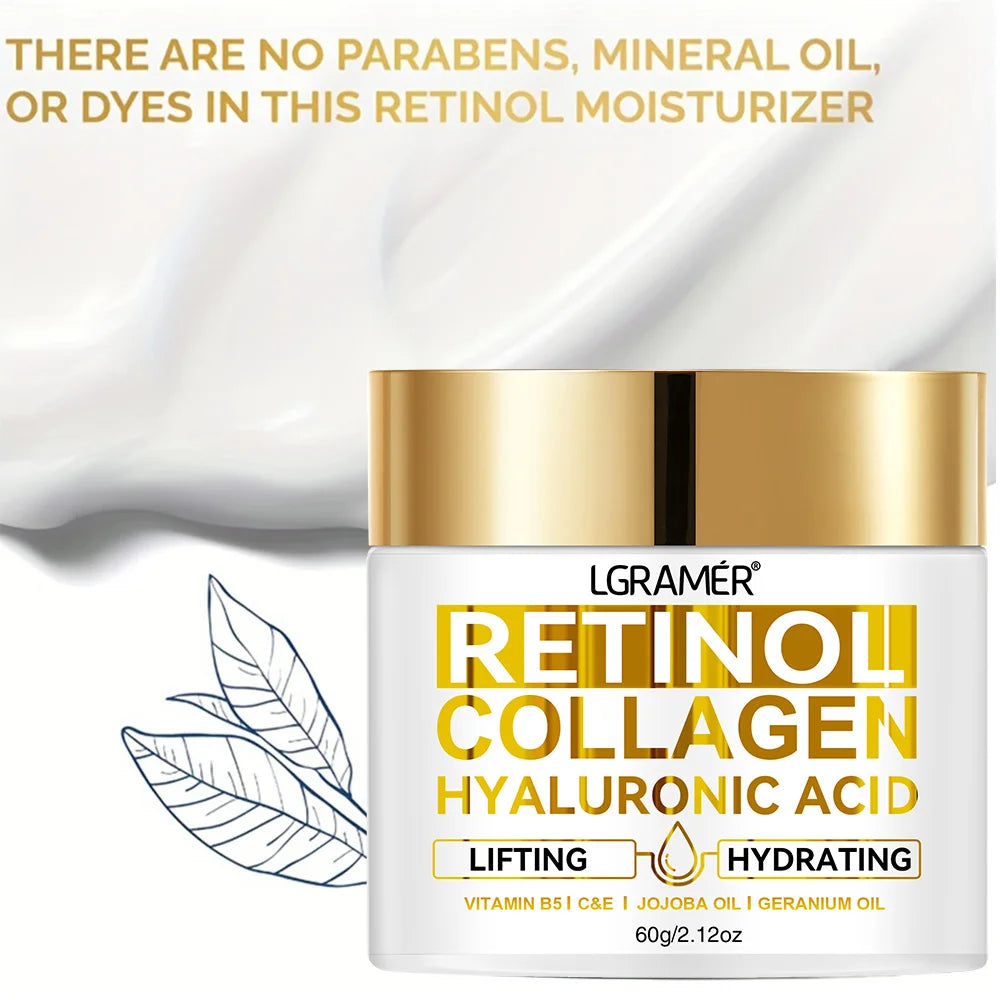 BeautyByOla – Retinol Face Cream, Moisturizing Anti-Wrinkle Collagen & Hyaluronic Acid Skincare for Women & Men