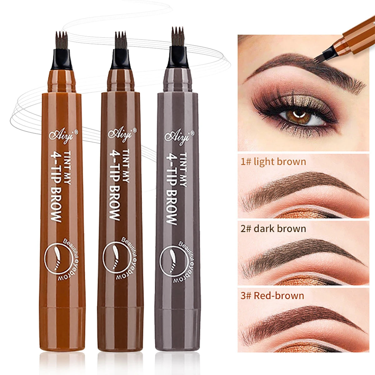 Four-Pronged Long-Lasting Waterproof Eyebrow Pencil – BeautyByOla