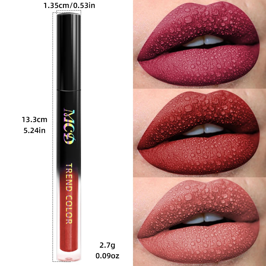19-Color Matte Velvet Lip Gloss Waterproof Liquid Lipstick – BeautyByOla