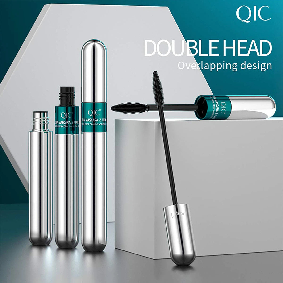 Double 2-in-1 Silk Fiber Mascara Waterproof Lengthening – BeautyByOla