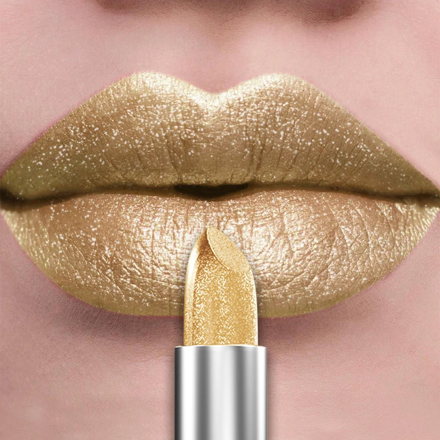 21-Color Glitter Metallic Lipstick Bold Long-Lasting – BeautyByOla