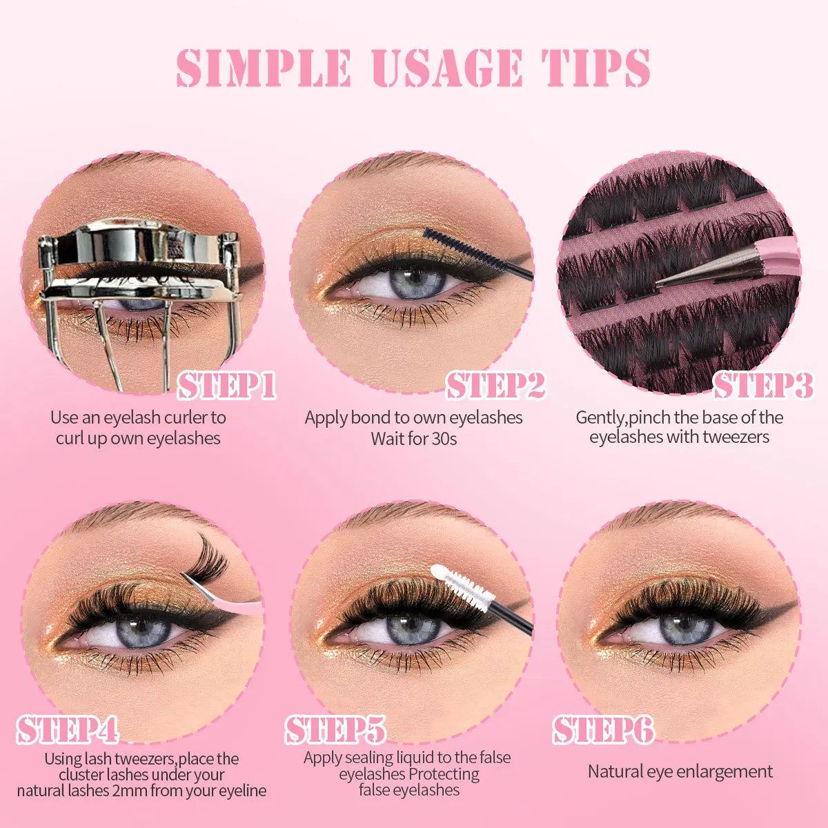 MJ 640pcs Individual Eyelash Extensions Clusters DIY – BeautyByOla