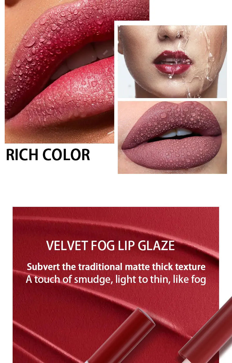 6-Color Matte Lip Gloss Set Long-Lasting Waterproof – BeautyByOla