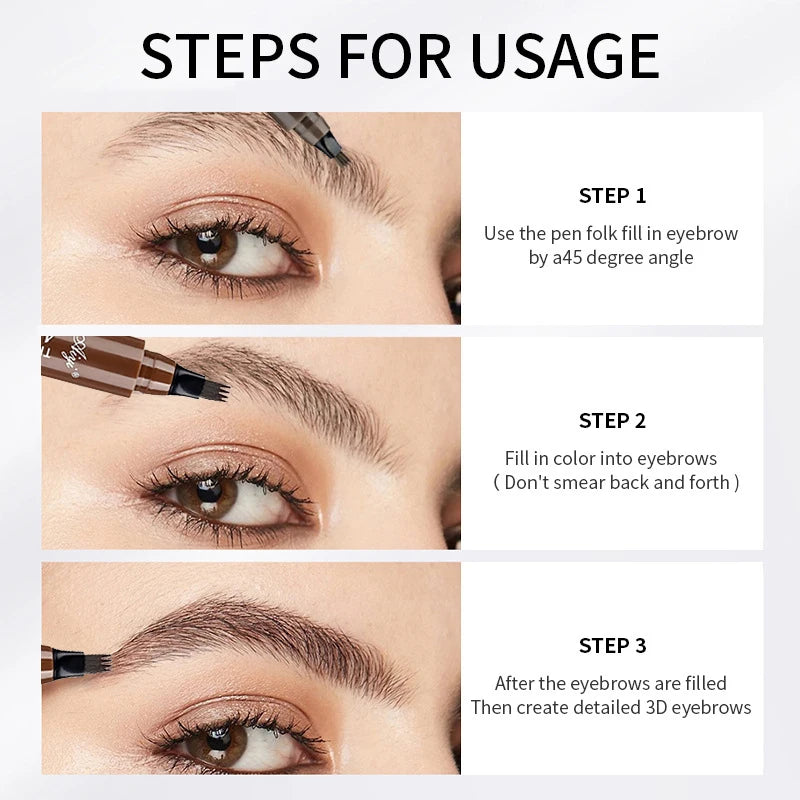Four-Pronged Long-Lasting Waterproof Eyebrow Pencil – BeautyByOla