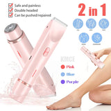 BeautyByOla – 2025 Waterproof Rechargeable Electric Shaver, Mini 2-in-1 Bikini & Body Hair Trimmer, Double-Headed Epilator